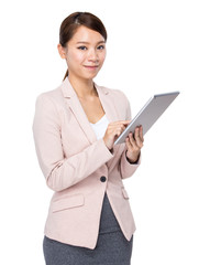 Asian businesswoman use digital tablet