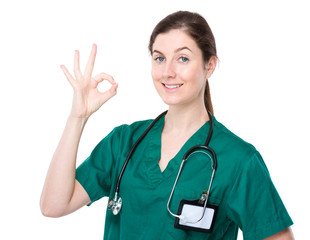 Doctor with ok sign