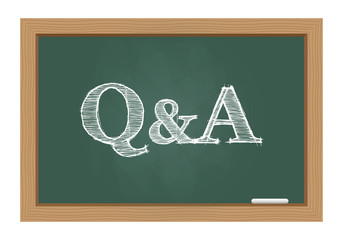 Questions and answers on chalkboard