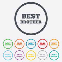Best brother sign icon. Award symbol.