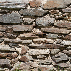 Schieferwand - Hintergrundtextur aus grauen Steinen