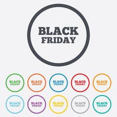 Black friday sign icon. Sale symbol.