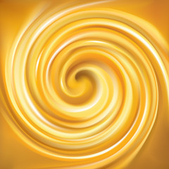 Vector swirling backdrop vivid yellow color