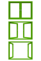 green window frame