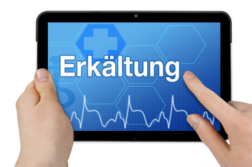Tablet mit Interface und Erkältung