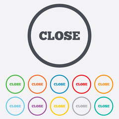 Close sign icon. Cancel symbol.