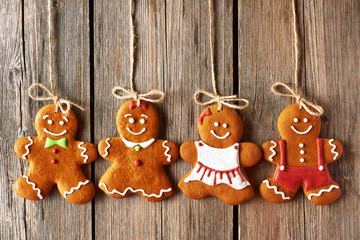 Christmas homemade gingerbread couple cookies