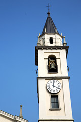 Fototapeta na wymiar cadrezzate old and church tower bell sunny day