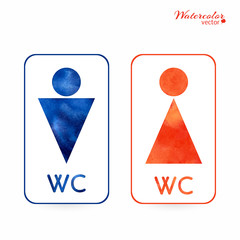 signs - toilet, changing room, male, female, wc