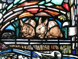 Rabbits as symbol of Saint Francis