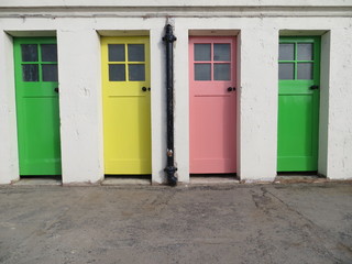 Fototapeta na wymiar Colourful doors