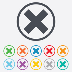 Fototapeta premium Delete sign icon. Remove button.