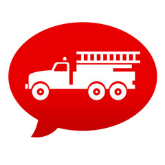 Etiqueta comentario roja fire truck