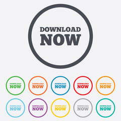 Download now icon. Load button.