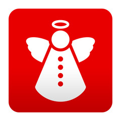Etiqueta tipo app simbolo angel navideño