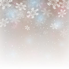 Abstract Christmas background with snowflakes