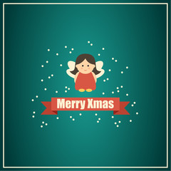 Christmas card with fairy.