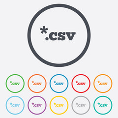 File document icon. Download CSV button.