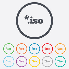 File ISO icon. Download virtual drive file.