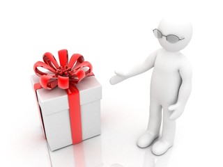 3d people the concept of a gift