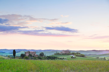 Fototapeta na wymiar sunset Tuscany