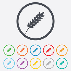 Gluten free sign icon. No gluten symbol.