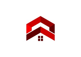 home triangle  building icon construction abstract 3D