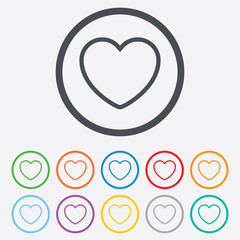 Heart sign icon. Love symbol.