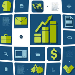 business flat infographic