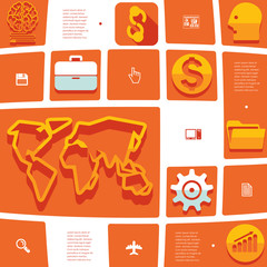 business flat infographic