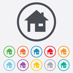 Home sign icon. Main page button. Navigation