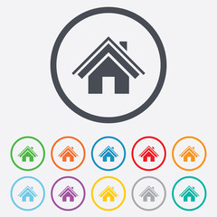 Home sign icon. Main page button. Navigation