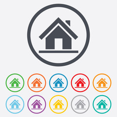 Obraz premium Home sign icon. Main page button. Navigation
