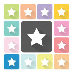 Star Icon color set vector illustration