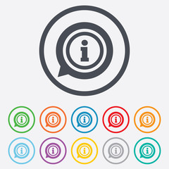 Information sign icon. Info symbol.