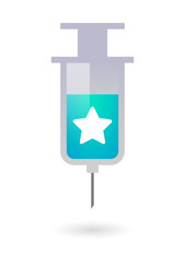 Syringe with a star