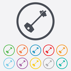 Key sign icon. Unlock tool symbol.