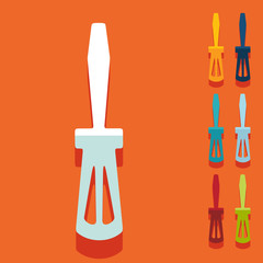 Flat design: screwdriver