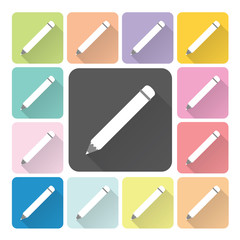 Pencil Icon color set vector illustration