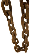 Obraz premium rusty chain isolated