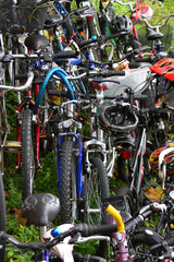 Obraz premium bike put one over the other