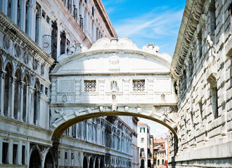 The Bridge of Sighs in Venice Italy