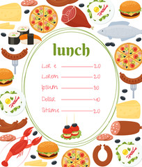 Lunch menu template