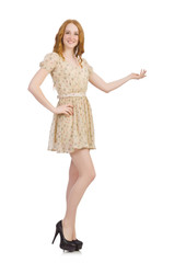 Woman isolated on the white background