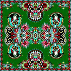 Traditional ornamental floral paisley bandanna