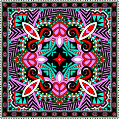 Traditional ornamental floral paisley bandanna