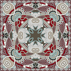 Traditional ornamental floral paisley bandanna
