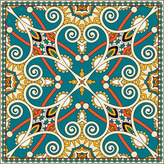 Traditional ornamental floral paisley bandanna