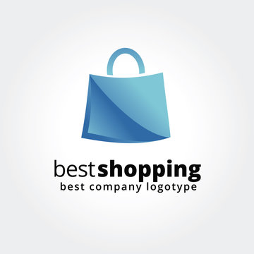 Abstract shopping logo icon concept isolated on white background