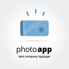 Abstract photo logo icon concept isolated on white background